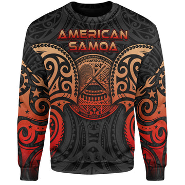 American Samoa Sweatshirt Custom Personalised Spirit Red Version-Myprintsy