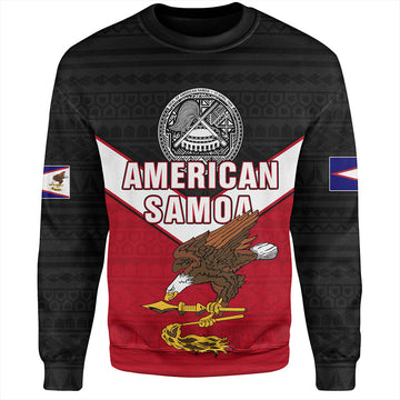 American Samoa Sweatshirt Custom Polynesian Tribal Sport Style-Myprintsy