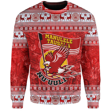 American Samoa Sweatshirt Nu'uuli Christmas Style-Myprintsy