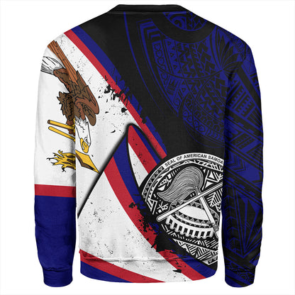 American Samoa Sweatshirt Polynesia Flag Shoul Style-Myprintsy
