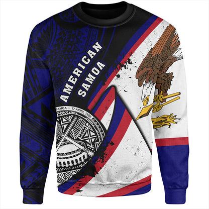 American Samoa Sweatshirt Polynesia Flag Shoul Style-Myprintsy