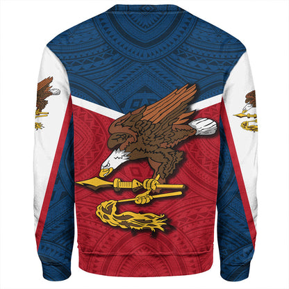 American Samoa Sweatshirt Samoa Tribal Flag Sport Style-Myprintsy