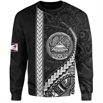 American Samoa Sweatshirt Samoa Tribal Polynesian Coat Of Arms-Myprintsy
