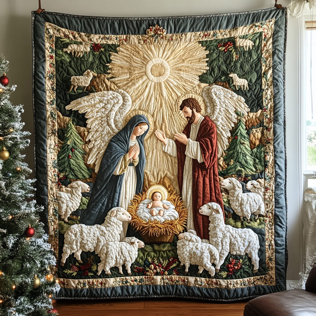 Angel Blessing Quilted Blanket VTQ-Myprintsy