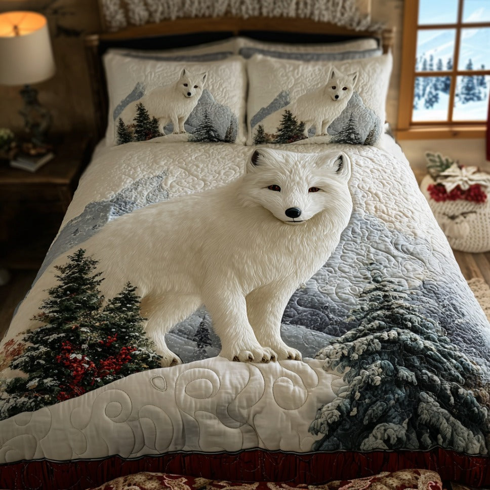 Arctic Fox Charm -Piece Quilted Bedding Set VTQ-Myprintsy