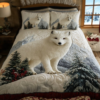 Arctic Fox Charm -Piece Quilted Bedding Set VTQ-Myprintsy