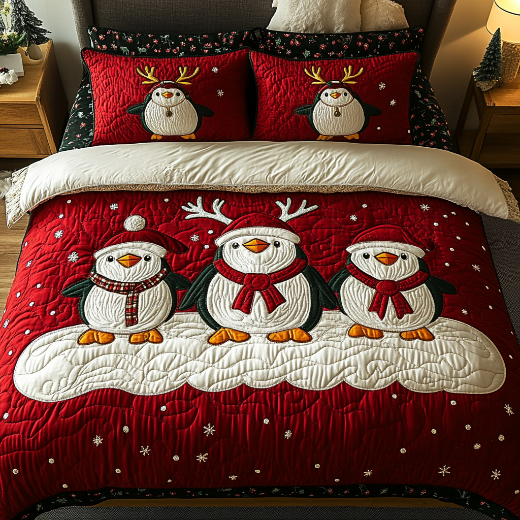 Arctic Joy -Piece Quilted Bedding Set VTQ-Myprintsy