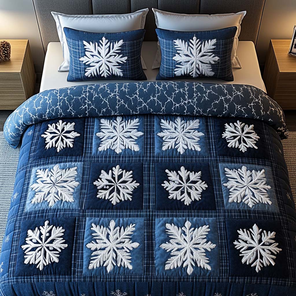 Arctic Patchwork -Piece Quilted Bedding Set VTQ-Myprintsy