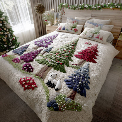 Arctic Pine Dreams -Piece Quilted Bedding Set VTQ-Myprintsy