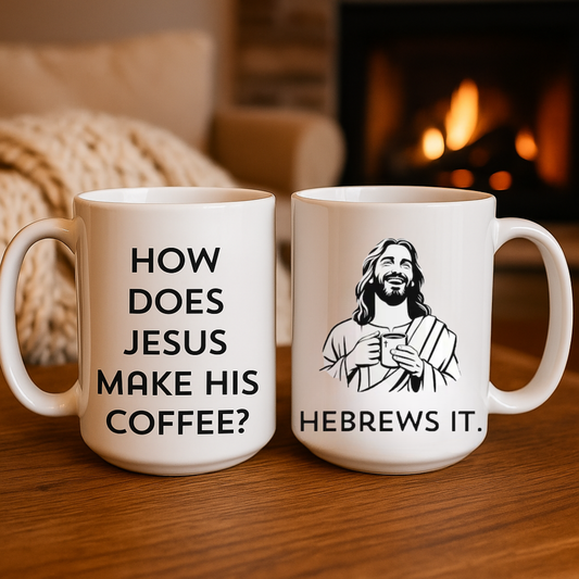 How Does Jesus Make His Coffee, Hebrews It - Gift For Family Members, Coworkers, Friends - Personalized Mug