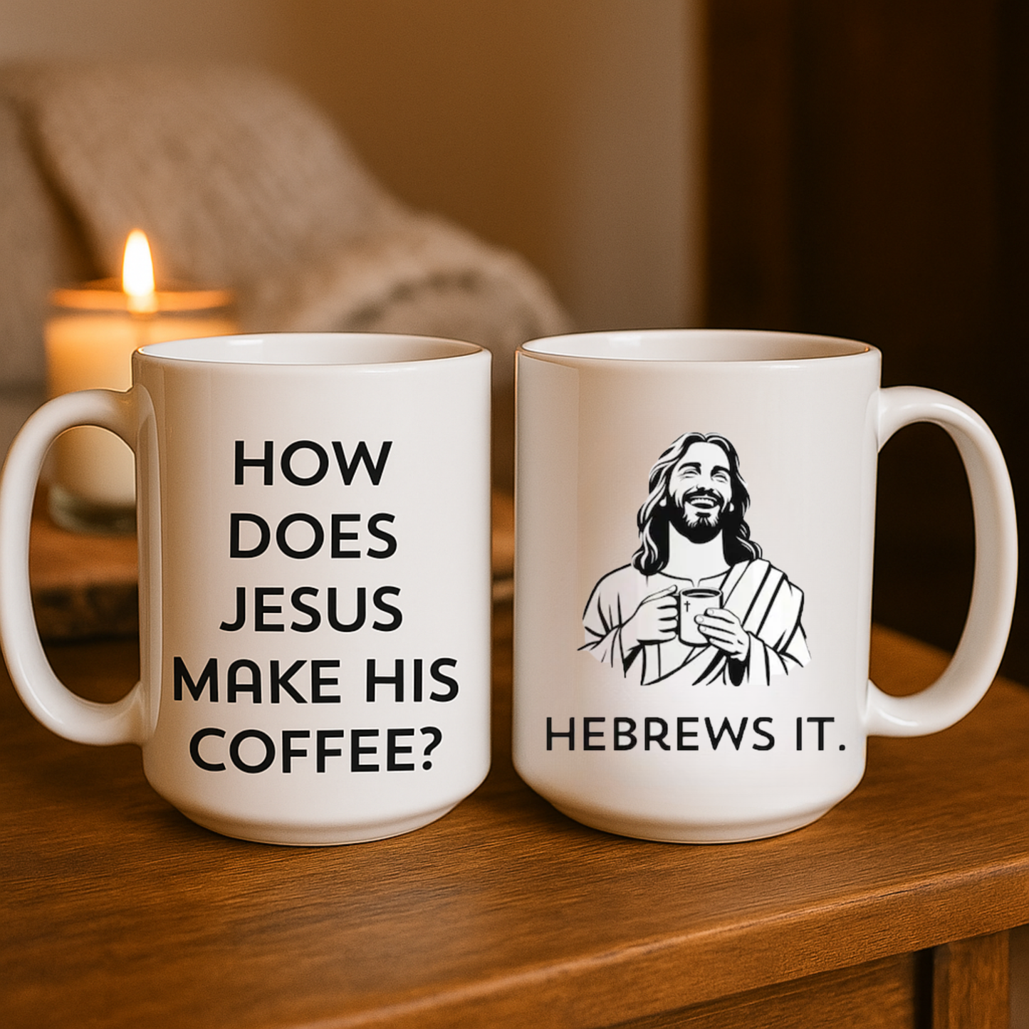 How Does Jesus Make His Coffee, Hebrews It - Gift For Family Members, Coworkers, Friends - Personalized Mug
