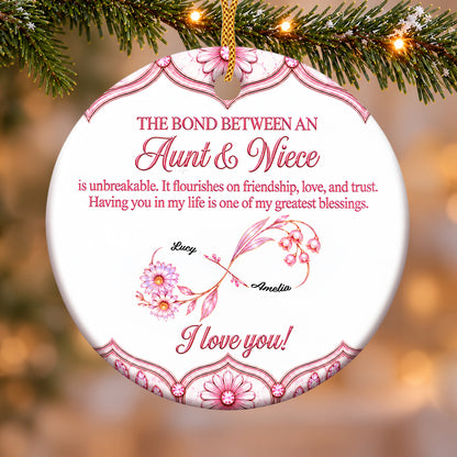 Aunt And Niece Unbreakable Bond - Personalized Acrylic Ornament-Myprintsy