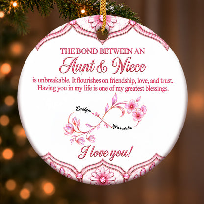Aunt And Niece Unbreakable Bond - Personalized Acrylic Ornament-Myprintsy