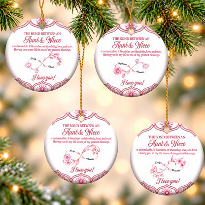 Aunt And Niece Unbreakable Bond - Personalized Acrylic Ornament-Myprintsy