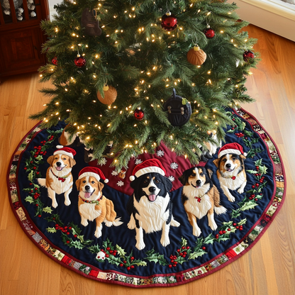 Australian Shepard Noel Christmas Quilted Tree Skirt-Myprintsy