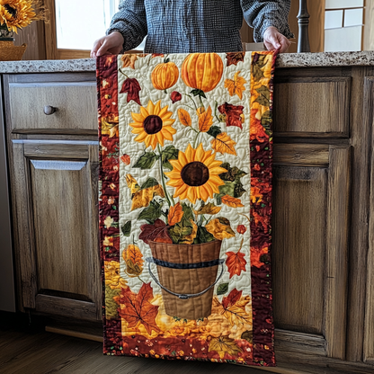 Autumn Colors Shine Quilted Table Runner VTQ-Myprintsy