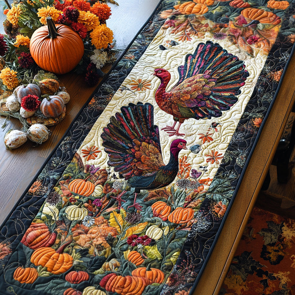 Autumn Feastway Quilted Table Runner VTQ-Myprintsy