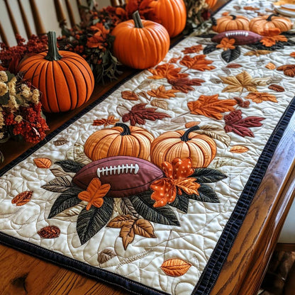 Autumn Football Bliss Quilted Table Runner VTQ-Myprintsy