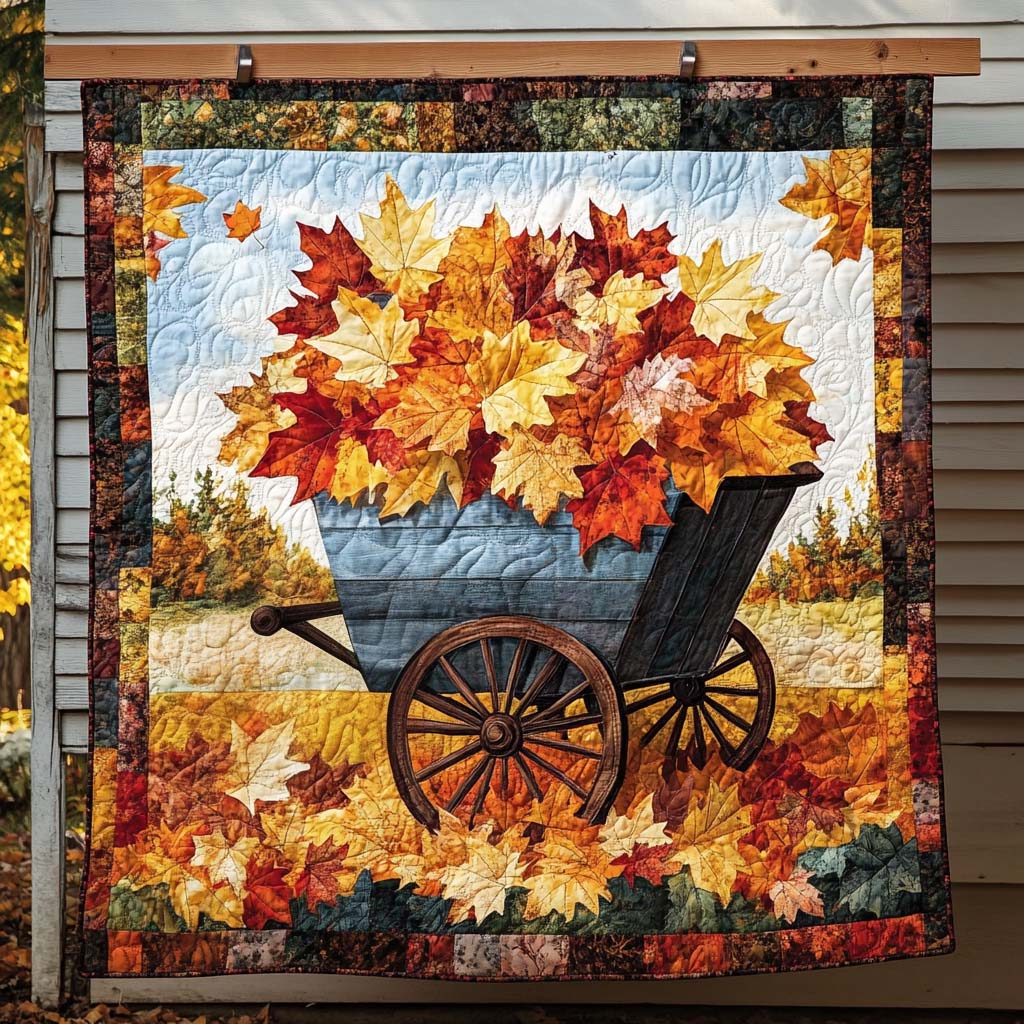 Autumn Golden Harvest Quilted Blanket VTQ-Myprintsy