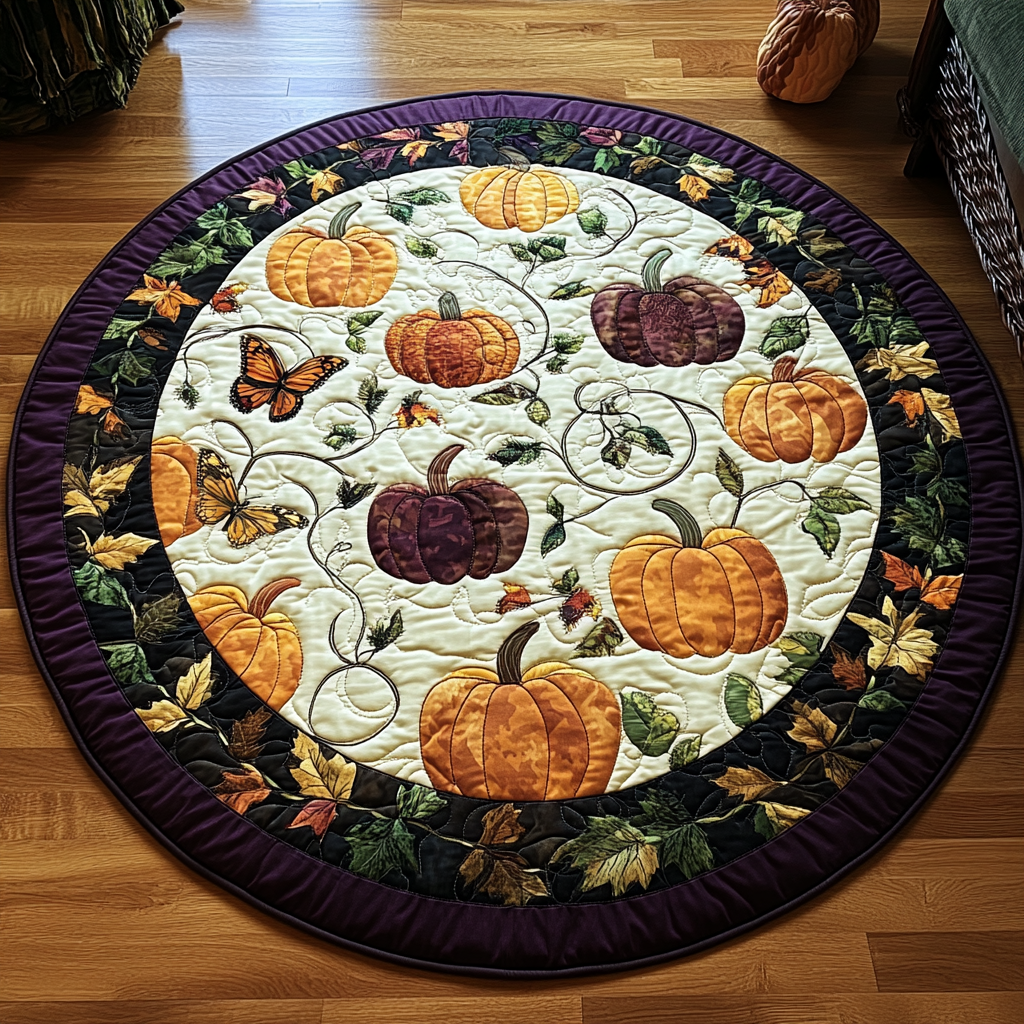 Autumn Harmony Quilted Round Mat VTQ-Myprintsy