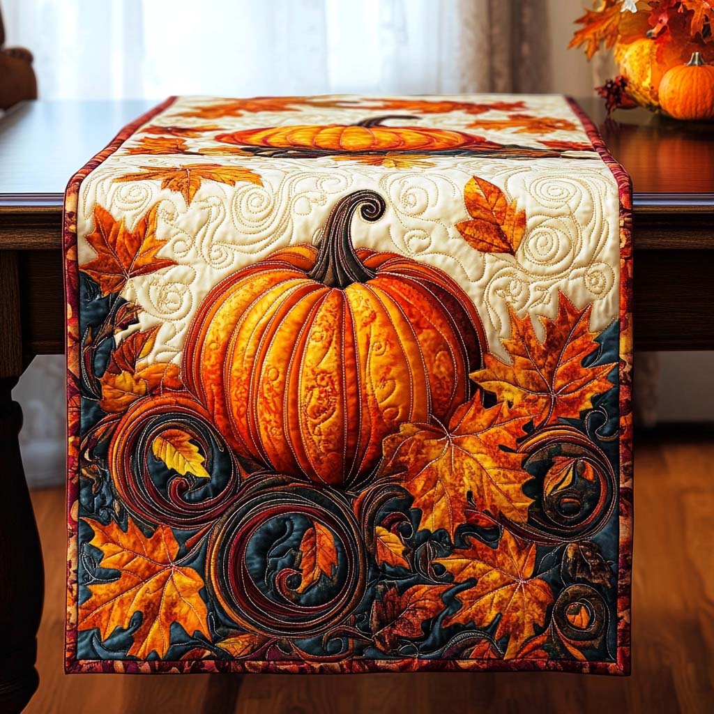 Autumn Harvest Quilted Table Runner VTQ-Myprintsy