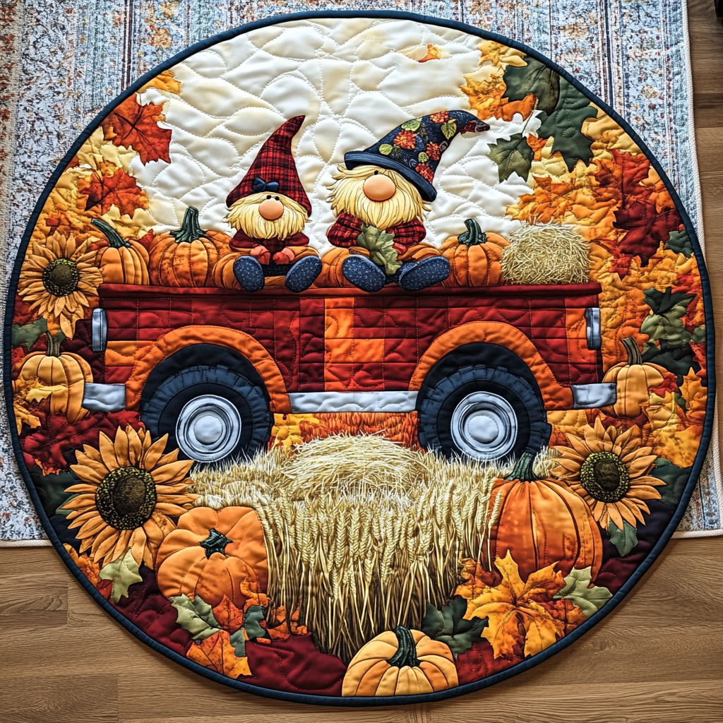 Autumn Magic Quilted Round Mat VTQ-Myprintsy