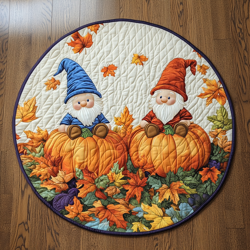 Autumn Treasures Quilted Round Mat VTQ-Myprintsy