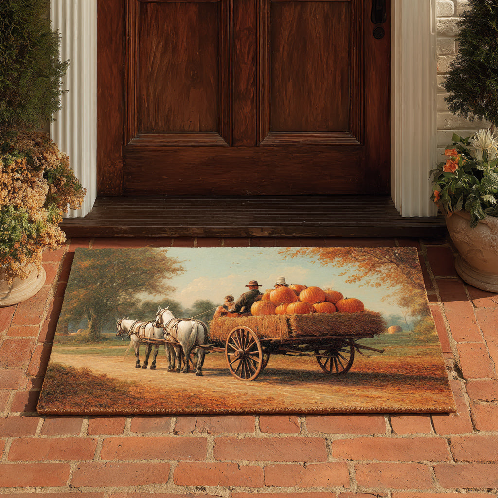 Autumn Western Horse Doormat VTQ-Myprintsy