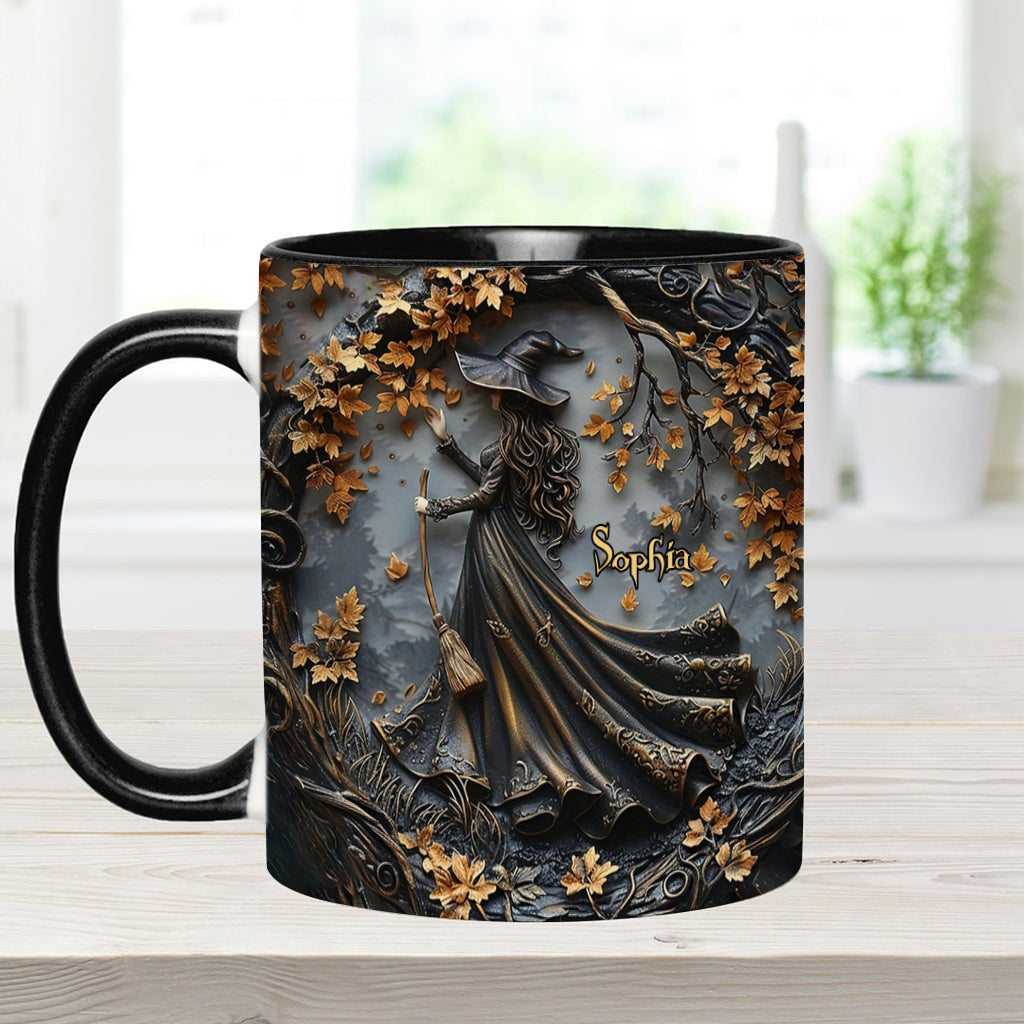Autumn Witch - Personalized Accent Mug-Myprintsy