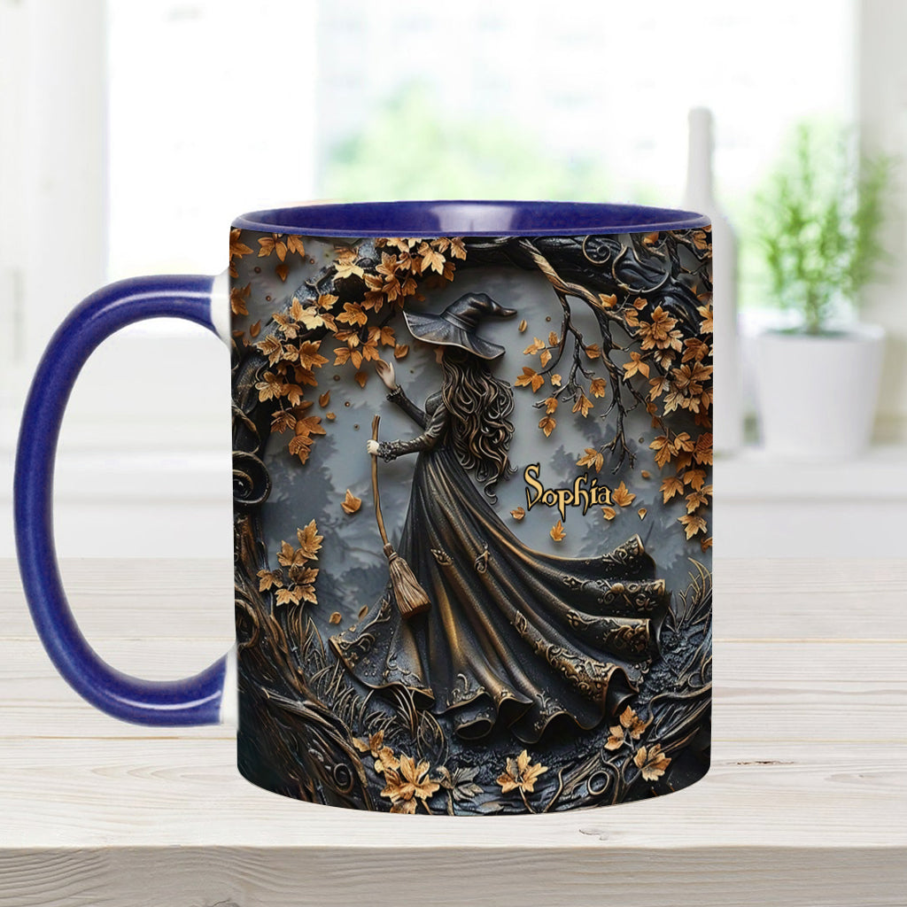 Autumn Witch - Personalized Accent Mug-Myprintsy
