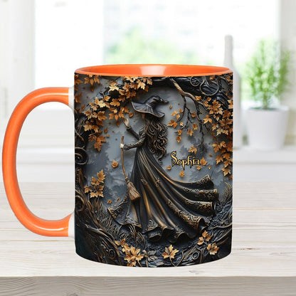 Autumn Witch - Personalized Accent Mug-Myprintsy