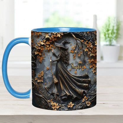 Autumn Witch - Personalized Accent Mug-Myprintsy