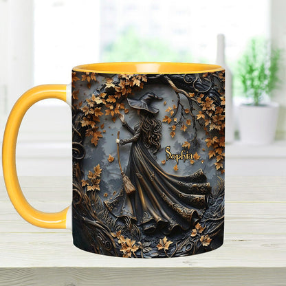 Autumn Witch - Personalized Accent Mug-Myprintsy
