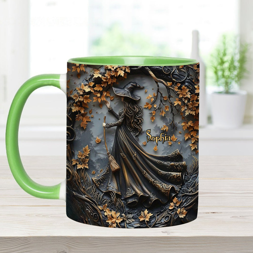 Autumn Witch - Personalized Accent Mug-Myprintsy