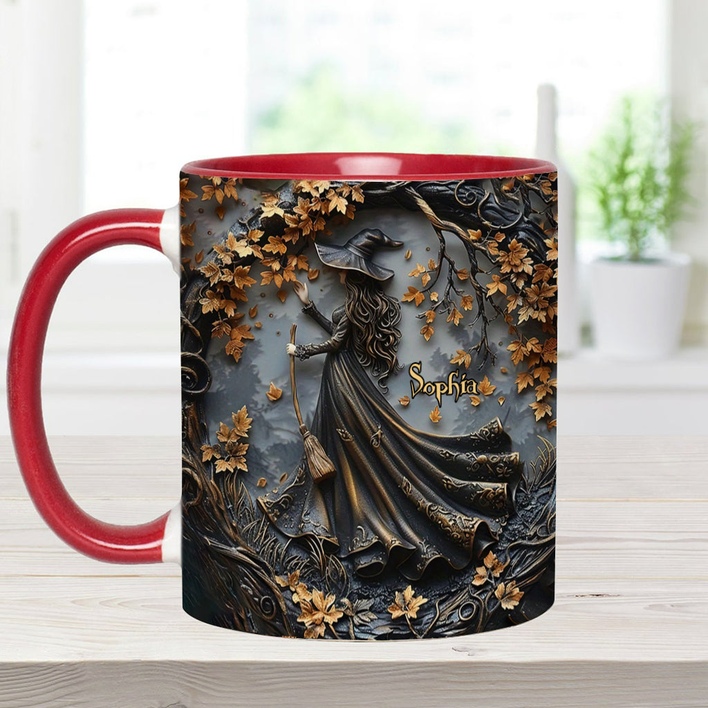 Autumn Witch - Personalized Accent Mug-Myprintsy