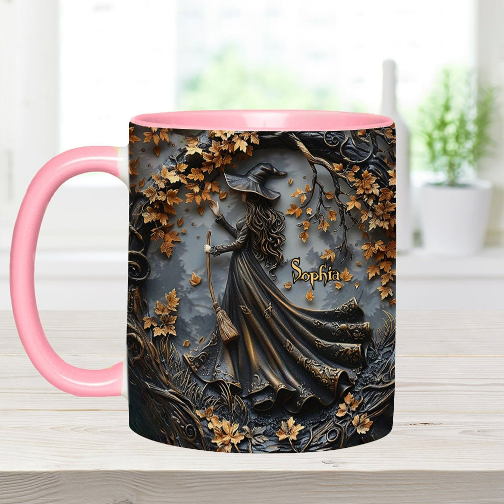 Autumn Witch - Personalized Accent Mug-Myprintsy