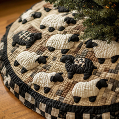 Baa in the Breeze Quilted Christmas Tree Skirt-Myprintsy