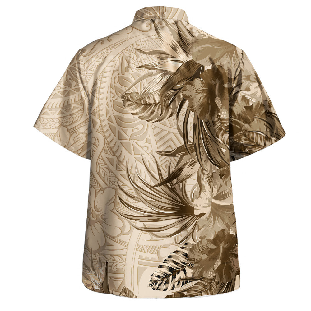Polynesian Hawaiian Shirt Polynesian Pattern Hibiscus Nude
