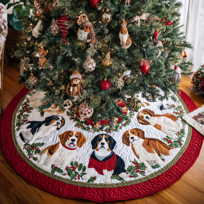 Beagle Noel Aura Quilted Christmas Tree Skirt HH-Myprintsy