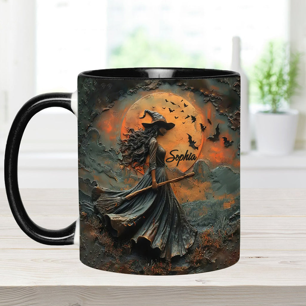Beautiful Witch Halloween Vintage - Personalized Witch Coffee Mug-Myprintsy