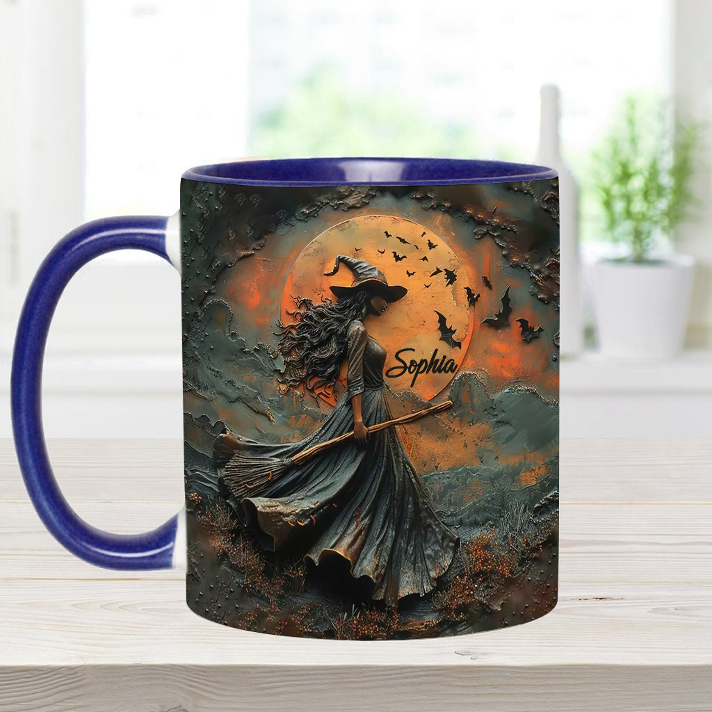 Beautiful Witch Halloween Vintage - Personalized Witch Coffee Mug-Myprintsy