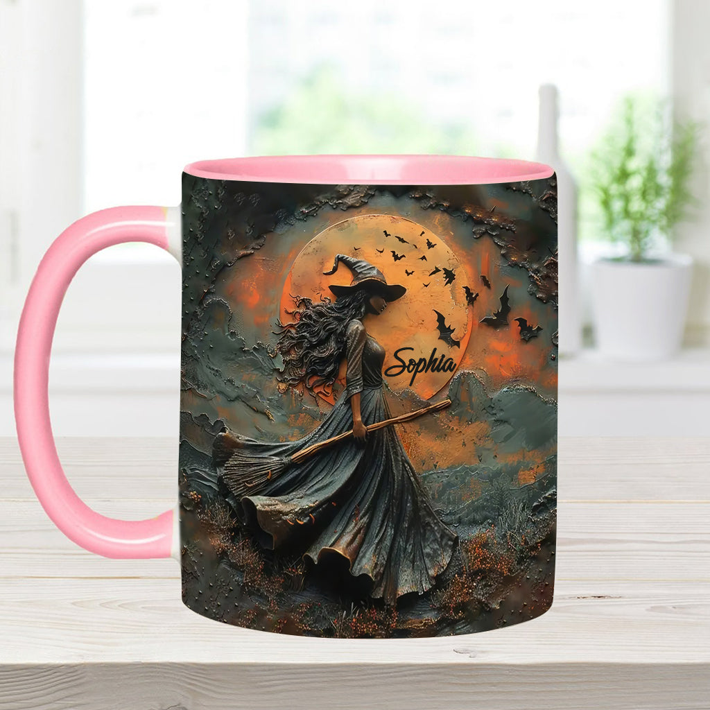 Beautiful Witch Halloween Vintage - Personalized Witch Coffee Mug-Myprintsy