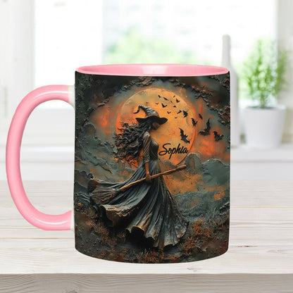 Beautiful Witch Halloween Vintage - Personalized Witch Coffee Mug-Myprintsy