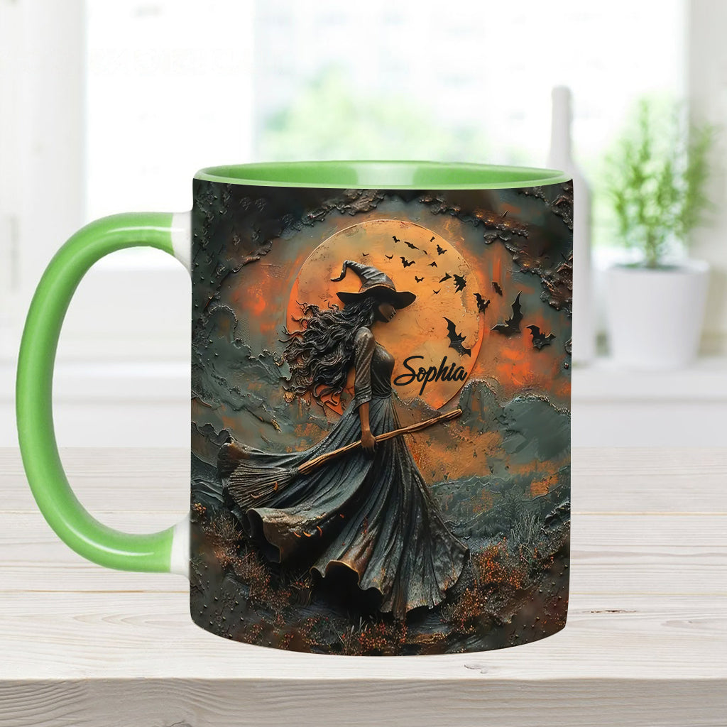 Beautiful Witch Halloween Vintage - Personalized Witch Coffee Mug-Myprintsy