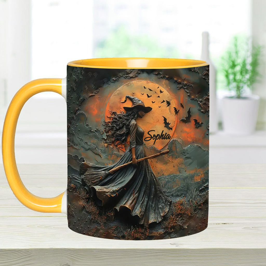 Beautiful Witch Halloween Vintage - Personalized Witch Coffee Mug-Myprintsy