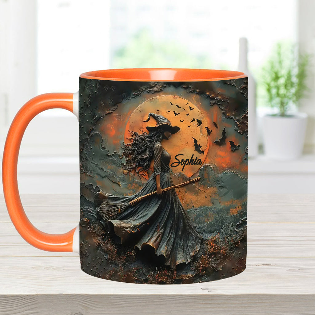 Beautiful Witch Halloween Vintage - Personalized Witch Coffee Mug-Myprintsy