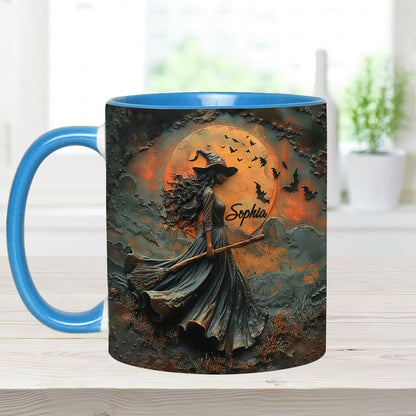 Beautiful Witch Halloween Vintage - Personalized Witch Coffee Mug-Myprintsy