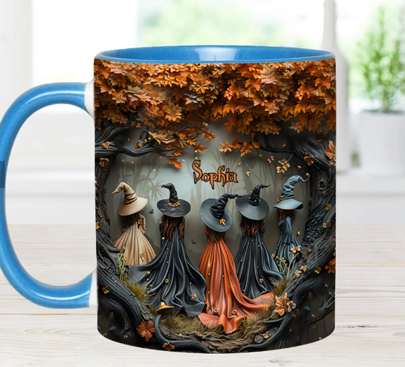 Beautiful Witches - Personalized Witch Accent Mug-Myprintsy