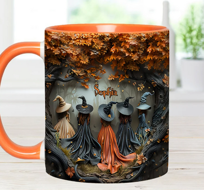 Beautiful Witches - Personalized Witch Accent Mug-Myprintsy