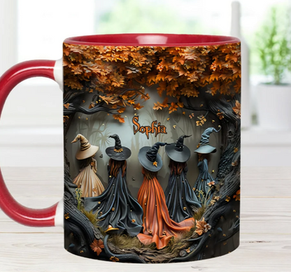 Beautiful Witches - Personalized Witch Accent Mug-Myprintsy